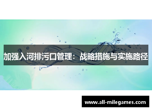 加强入河排污口管理：战略措施与实施路径